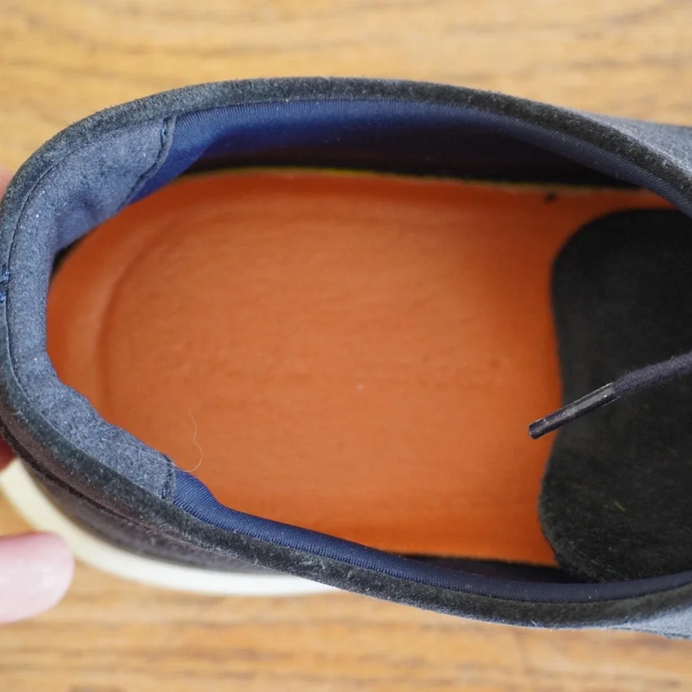 Wolf & Shepherd SwiftKnit Derby Navy Blue Suede Hybrid Shoes Mens 12 M Portugal